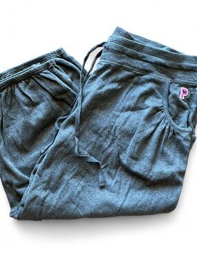 Y2K Victoria’s Secret Pink Gray Cinched Capri Sweatpants